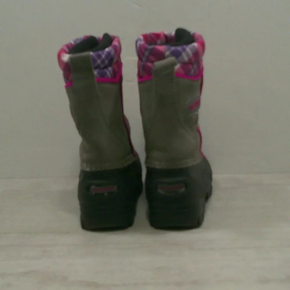 Sporto Purple Pink Plaid Frost G Snow Winter Duck Boots w/ Inserts Size 11